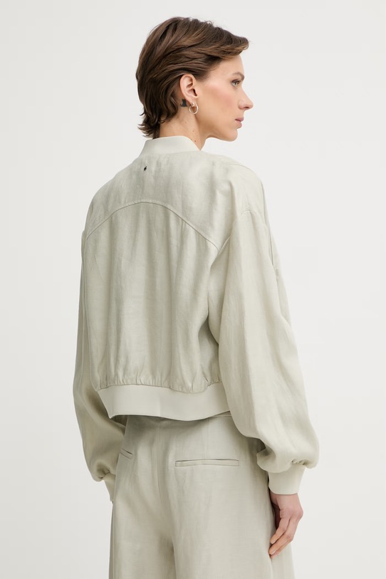 Abbigliamento Armani Exchange giacca di mezza stagione da donna in lino XW001980.AF21530 beige