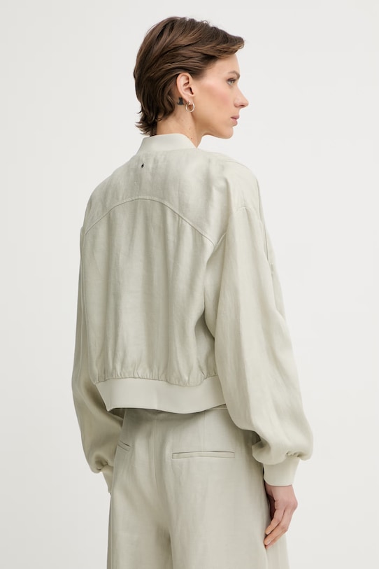 Abbigliamento Armani Exchange giacca di mezza stagione da donna in lino XW001980.AF21530 beige