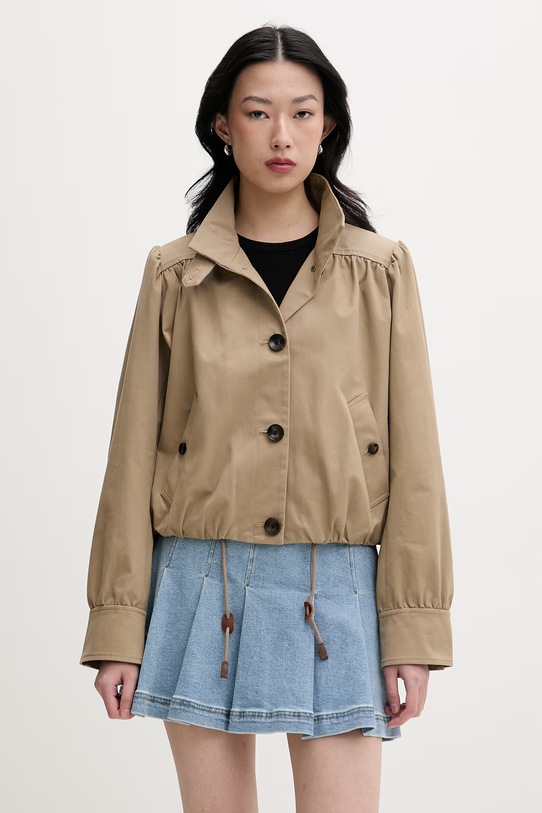 Miss Sixty kurtka damska bawełniana z elastanem beżowy 6M1WJ10000