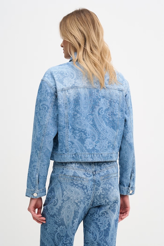 Ρούχα OUI κοντό μπουφάν γυναικείο ντένιμ 96340 μπλε