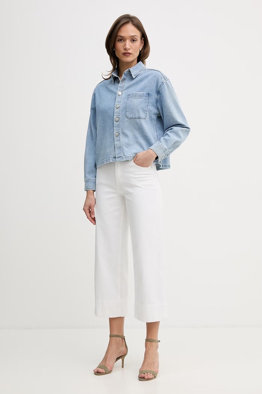 OUI koszula damska jeansowa 96464 niebieski SS26