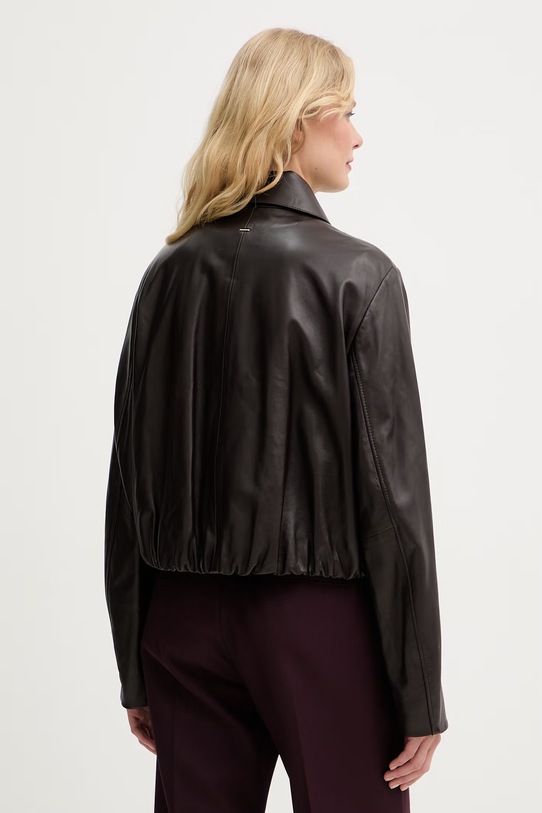 Odzież BOSS krótka kurtka damska skórzana Sarcae 50559306 brązowy