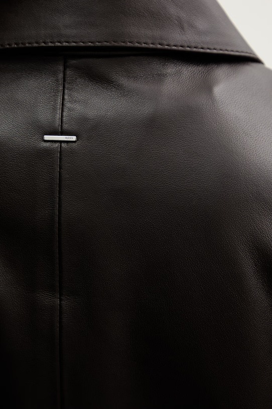 BOSS jachetă scurtă pentru femei, din piele Sarcae 50559306 maro