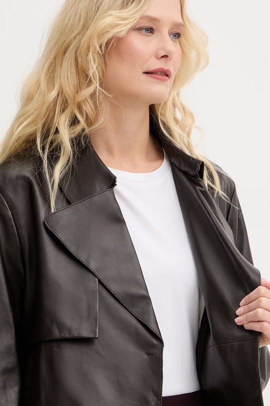 BOSS κοντό γυναικείο μπουφάν δερμάτινο Sarcae 50559306