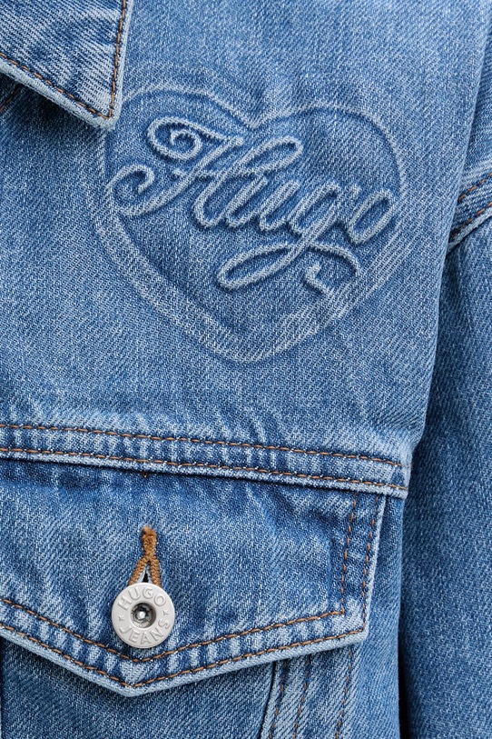 HUGO Blue τζιν μπουφάν γυναικείο ντένιμ 50556970 μπλε