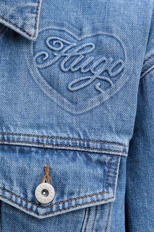 HUGO Blue τζιν μπουφάν γυναικείο ντένιμ 50556970 μπλε