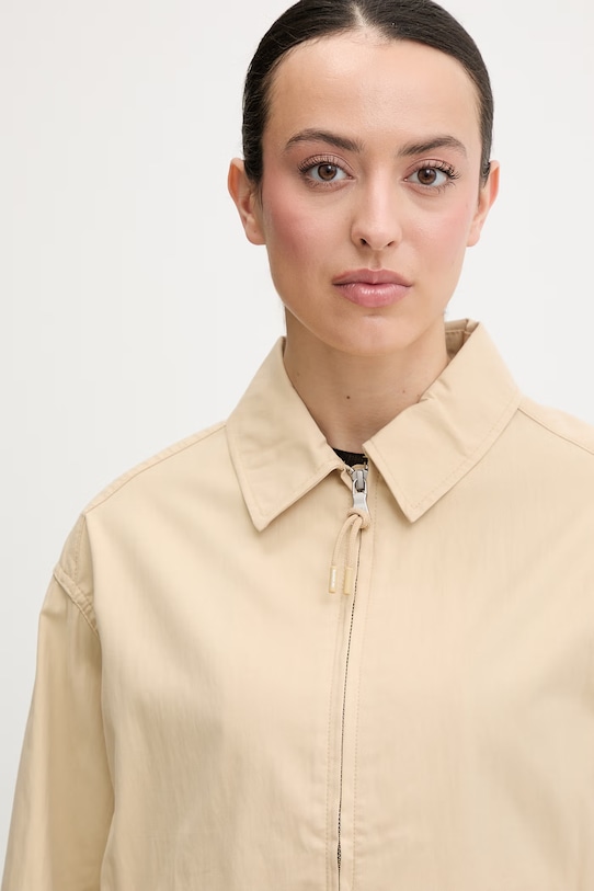 Napapijri krátká bunda dámská s bavlnou FRESNEL SHORT béžová NP0A4I8CN3D1