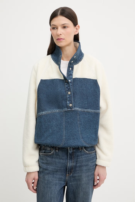 rag & bone bluza polarowa damska bawełniana Miramar niebieski RC6025HSMOT