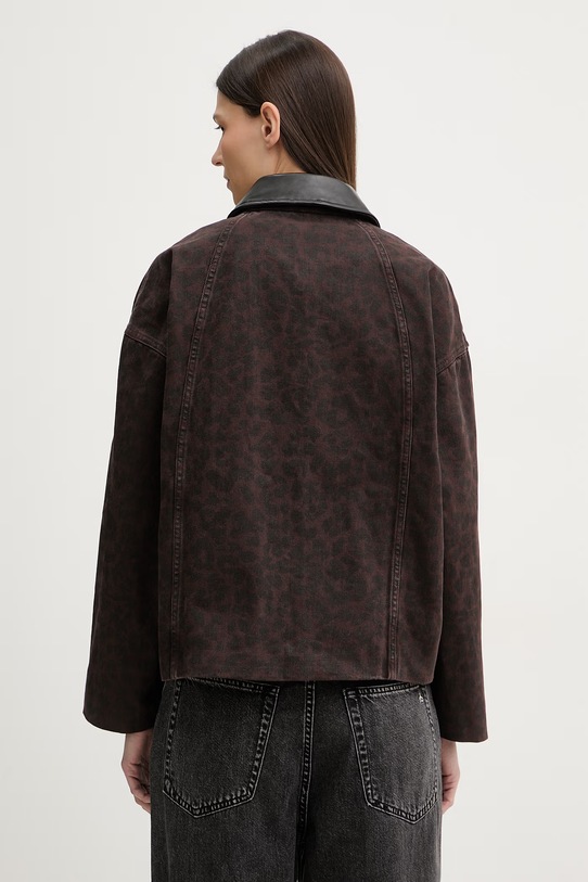 Odzież rag & bone kurtka jeansowa damska bawełniana Natalia RJ7625HOREL brązowy