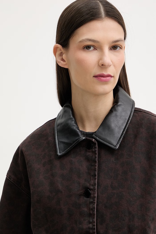 rag & bone kurtka jeansowa damska bawełniana Natalia brązowy RJ7625HOREL