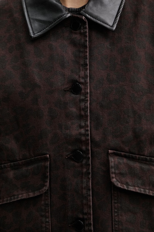 rag & bone kurtka jeansowa damska bawełniana Natalia RJ7625HOREL brązowy