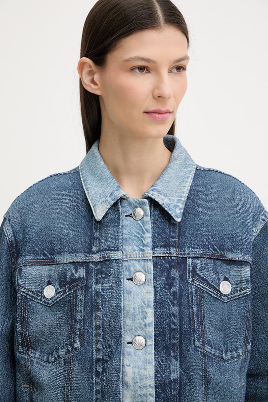 Rag & Bone kurtka przejściowa damska bawełniana Miramar RC8425H0MTE niebieski