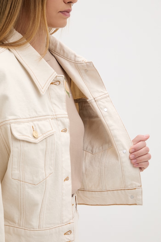 HUGO τζιν μπουφάν γυναικεία βαμβακερά Gisolia 50559618 μπεζ