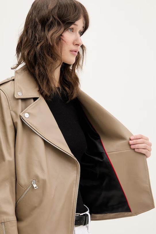 Kožna ramones jakna HUGO Lujana 50551255