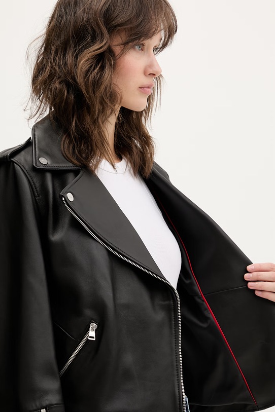 Kožna ramones jakna HUGO Lujana 50551255