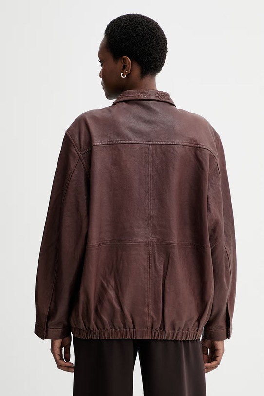 Odzież MUNTHE kurtka skórzana BARAM 261151526111 brązowy