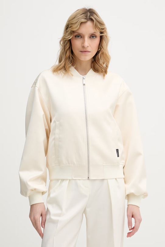 Oblečení Karl Lagerfeld krátká bunda dámská B2W14022 béžová