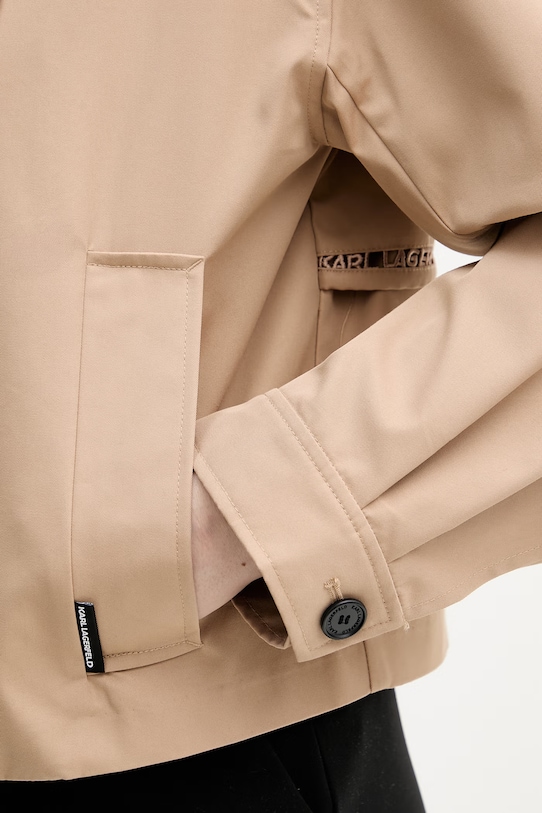 Karl Lagerfeld bunda pánská s bavlnou B2W15002 béžová