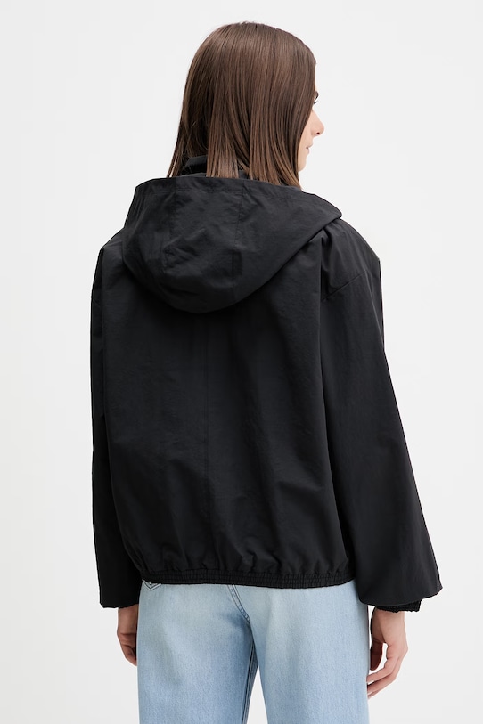 Ρούχα Karl Lagerfeld Jeans Αθλητικό μπουφάν γυναικείο με βαμβάκι B2W15017 μαύρο