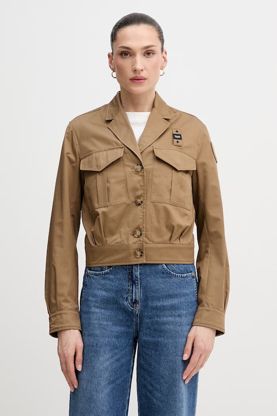 Bombažna jakna Blauer CLEMENT S podlogo rjava BLDC04268