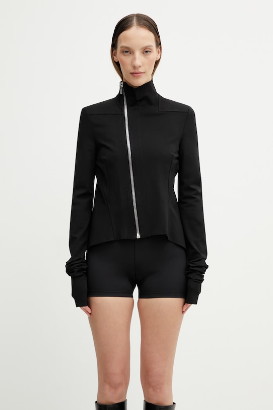 Rick Owens Lilies кофта на замке женская вискозная Naska Gary чёрный LI01F7704.JCVS