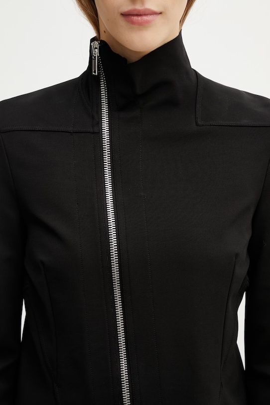 Rick Owens Lilies rozepínací mikina dámská s viskózou Naska Gary černá LI01F7704.JCVS