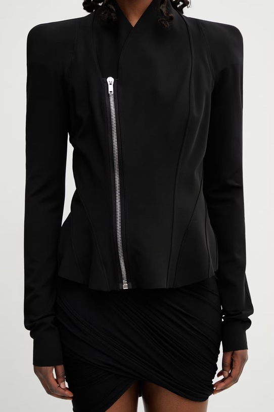 Rick Owens Lilies Princess felpa con cerniera da donna nero LI01F7703.JCVS