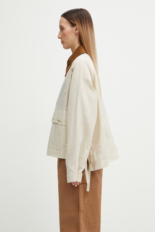 Barbour LSP0304CR31 krótka kurtka damska z bawełną LSP0304CR31 beżowy SS26