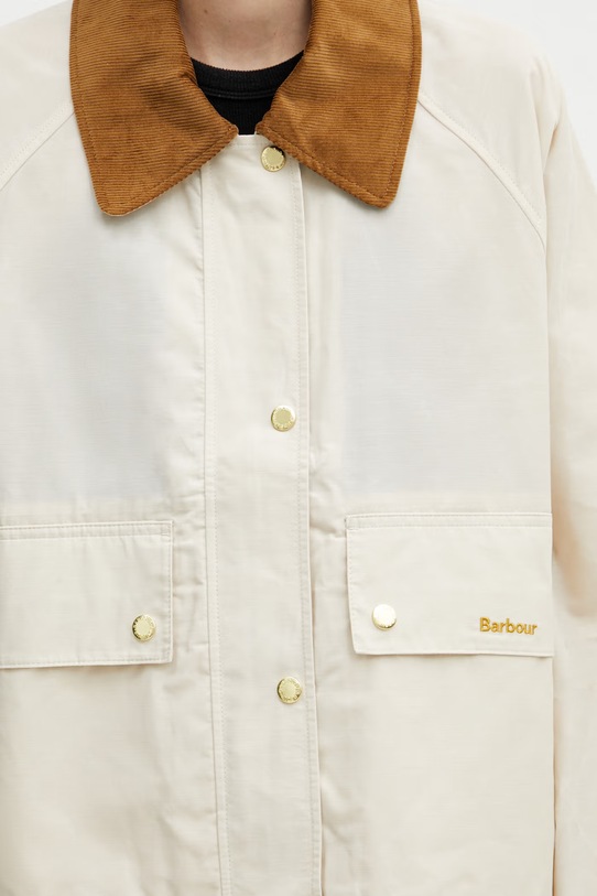 Barbour LSP0304CR31 krótka kurtka damska z bawełną beżowy LSP0304CR31