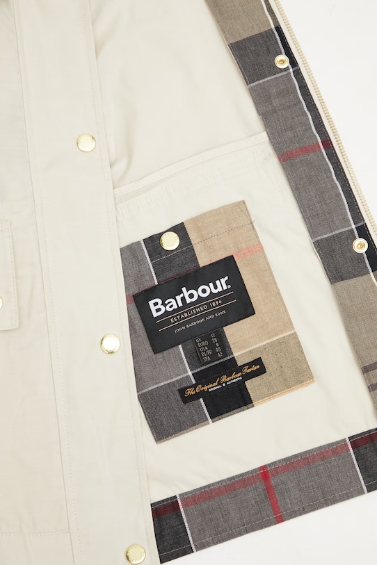 Barbour LSP0304CR31 krótka kurtka damska z bawełną LSP0304CR31 beżowy