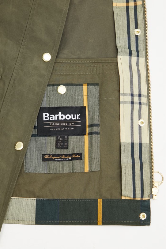 Barbour LSP0304OL72 kurtka przejściowa damska z bawełną LSP0304OL72 zielony