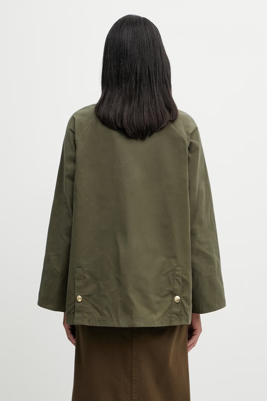 Odzież Barbour LSP0310OL72 kurtka przejściowa damska z bawełny LSP0310OL72 zielony