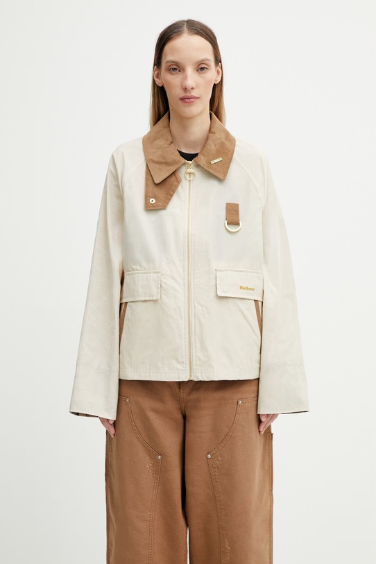 Barbour LSP0311CR31 krótka kurtka damska z bawełną beżowy LSP0311CR31