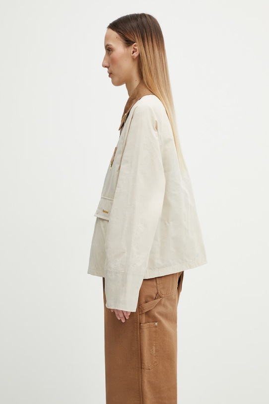 Barbour LSP0311CR31 krótka kurtka damska z bawełną LSP0311CR31 beżowy SS26