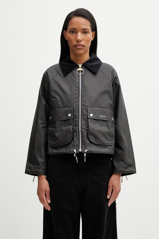 Barbour LWX1531GY71 kurtka przejściowa damska bawełniana szary LWX1531GY71