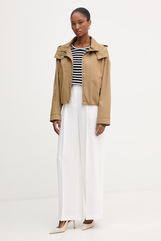 Morgan krótka kurtka damska GCAMIS brązowy SS26