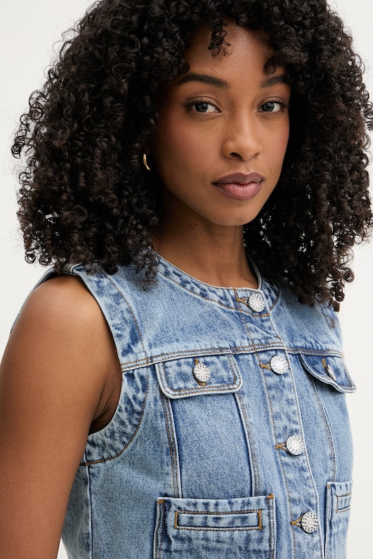 Morgan bezrękawnik damski jeansowy niebieski VCHARMY