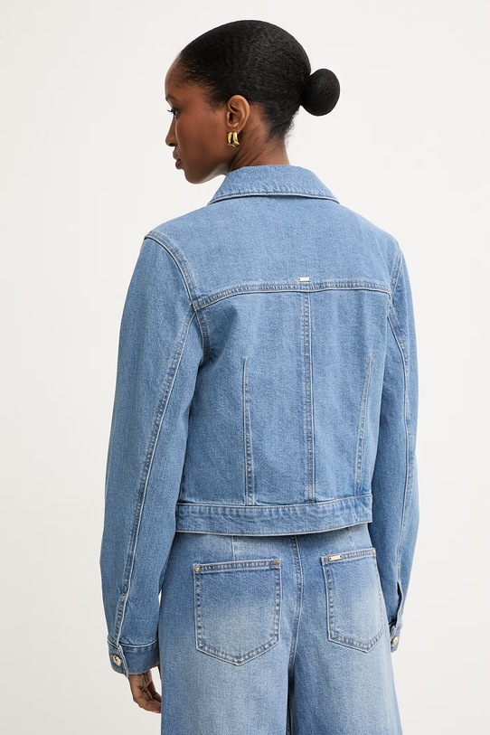 Odzież Morgan krótka kurtka damska jeansowa VODIA niebieski