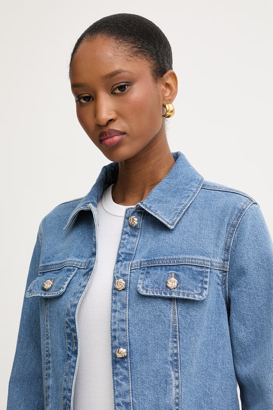 Morgan krótka kurtka damska jeansowa niebieski VODIA