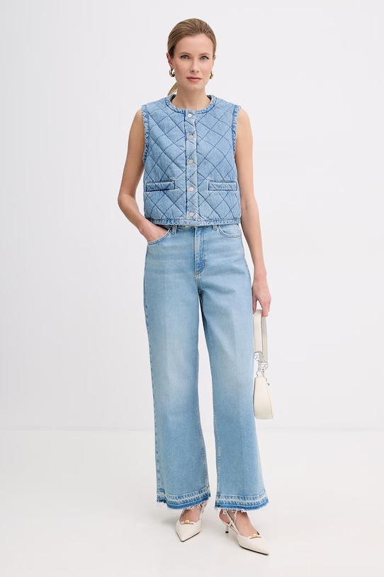 Morgan bezrękawnik damski jeansowy VQUIL niebieski SS26