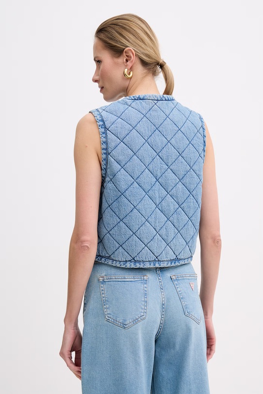 Odzież Morgan bezrękawnik damski jeansowy VQUIL niebieski