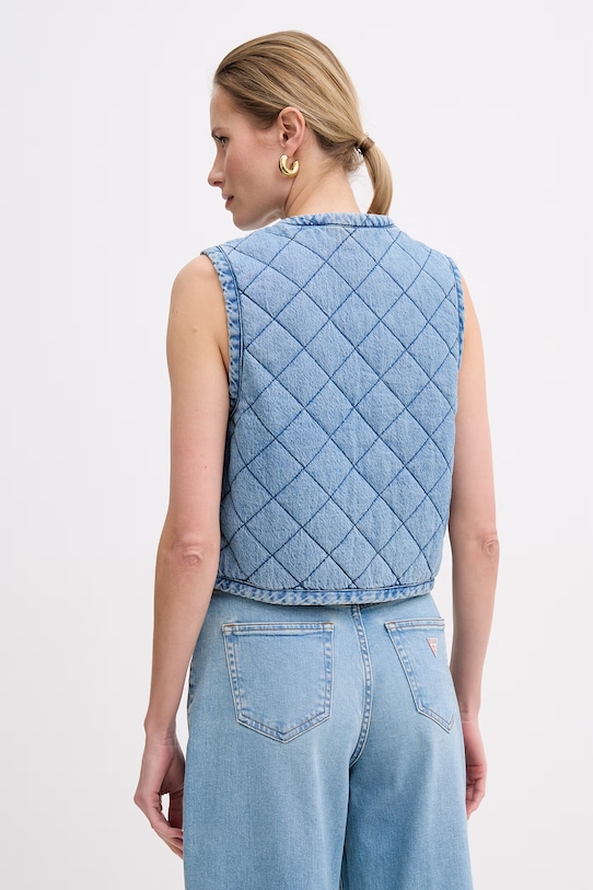 Odzież Morgan bezrękawnik damski jeansowy VQUIL niebieski