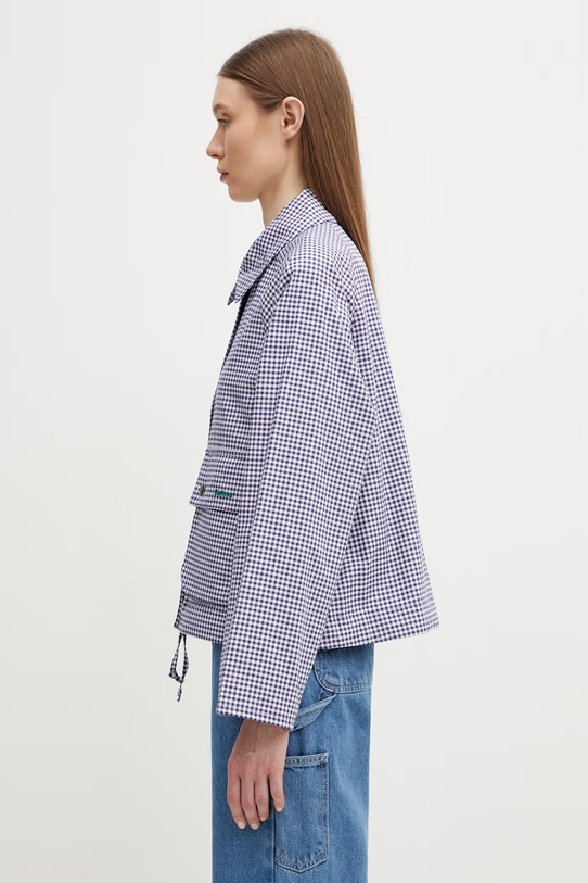 Barbour x Paul Smith Gingham Spey giacca da donna in cotone LCA0383NY71 blu navy SS26
