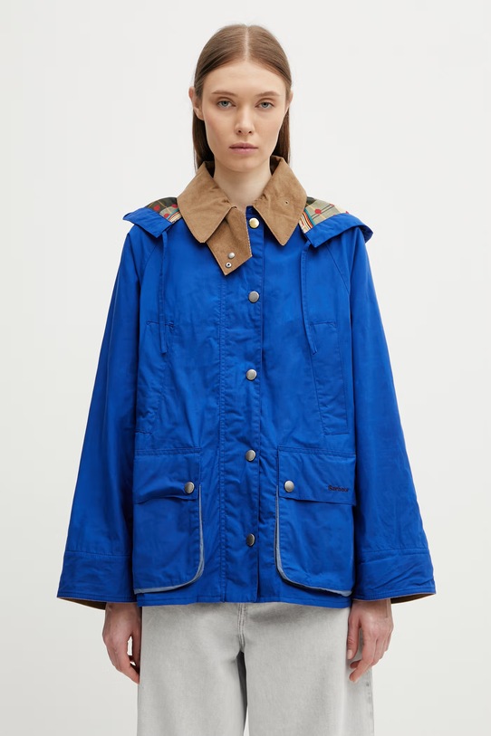 Barbour x Paul Smith Bedale μπουφάν γυναικείο βαμβακερό σκούρο μπλε LCA0391BL71