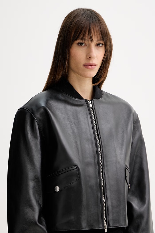 Stand Studio krótka kurtka damska skórzana czarny 66641.7930