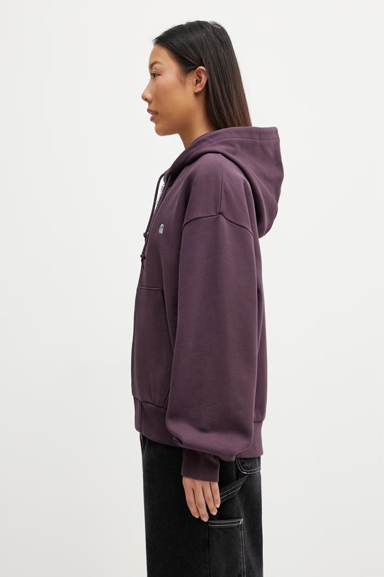 Carhartt WIP W' Hooded Casey Jacket bluza oversize bawełniana damska I032642.3MVXX fioletowy SS26