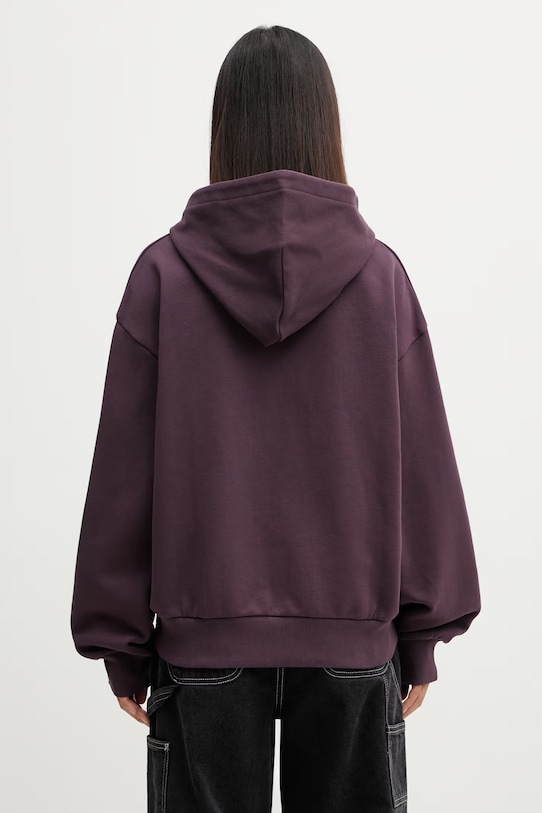 Odzież Carhartt WIP W' Hooded Casey Jacket bluza oversize bawełniana damska I032642.3MVXX fioletowy