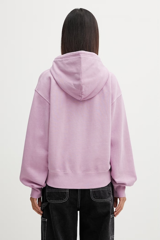 Odzież Carhartt WIP W' Hooded Nelson Jacket bluza rozpinana damska bawełniana I033830.3IBGD fioletowy