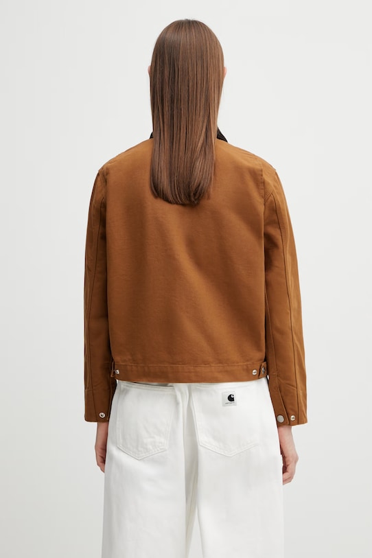 Oblečenie Carhartt WIP dámska bavlnená bunda W' OG Detroit Jacket I034844.00S02 hnedá