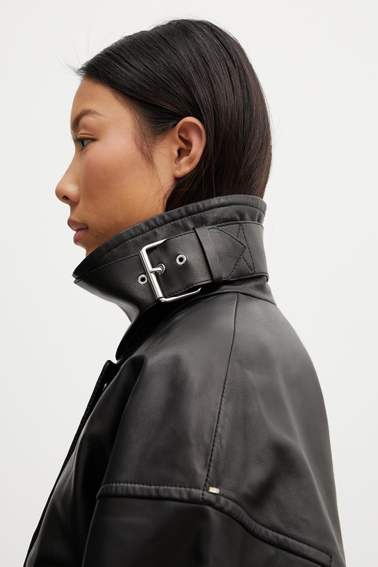 Sportmax Spxossido short jacket Women's leather black 2612441011600